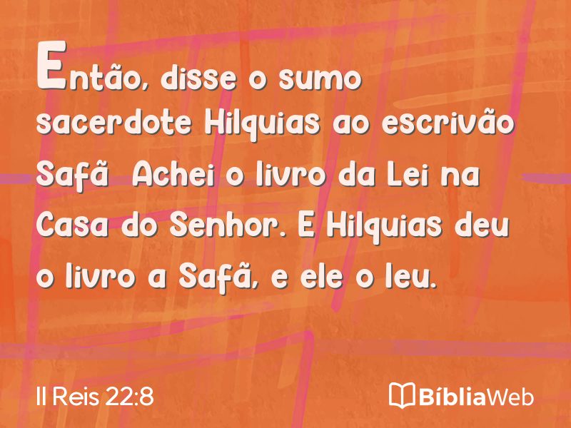 II Reis 22:8 em imagem para compartilhar