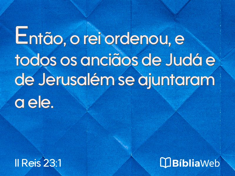 II Reis 23:1 em imagem para compartilhar