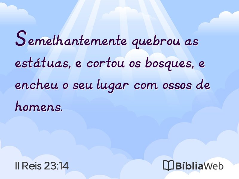 II Reis 23:14 em imagem para compartilhar