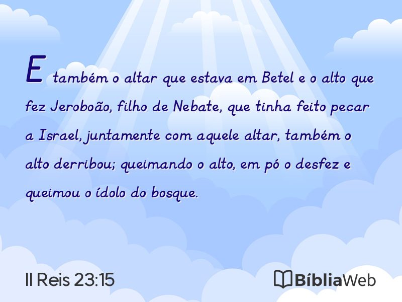 II Reis 23:15 em imagem para compartilhar