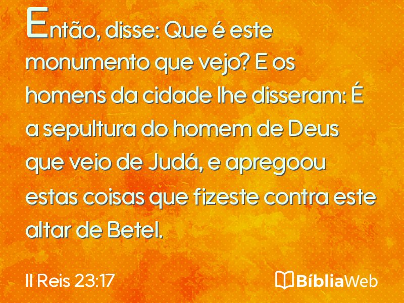 II Reis 23:17 em imagem para compartilhar