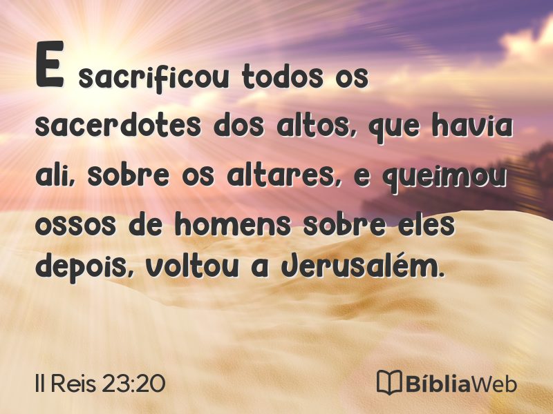 II Reis 23:20 em imagem para compartilhar