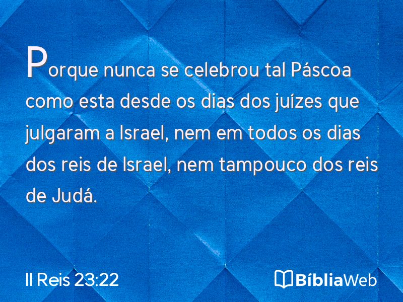 II Reis 23:22 em imagem para compartilhar