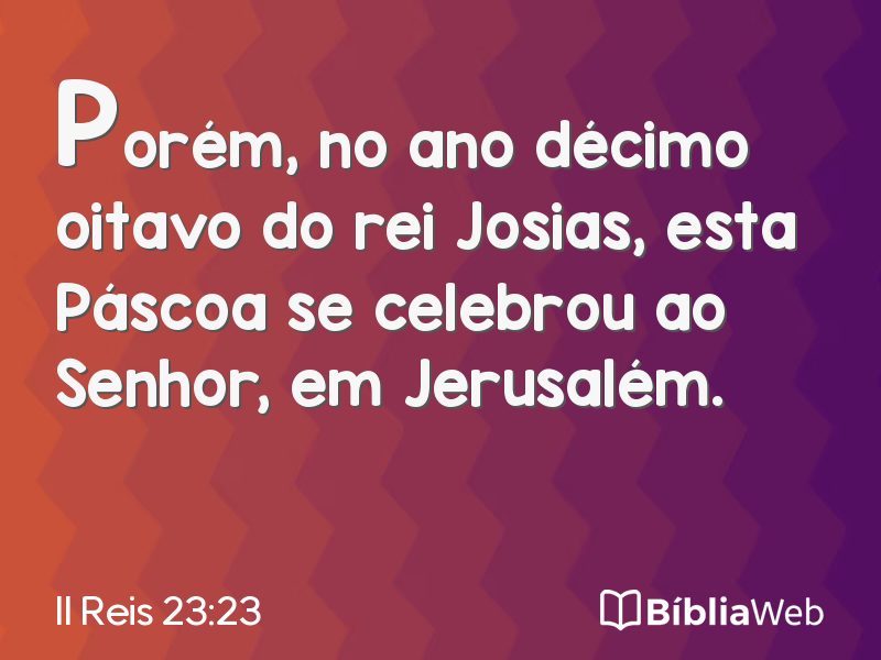 II Reis 23:23 em imagem para compartilhar