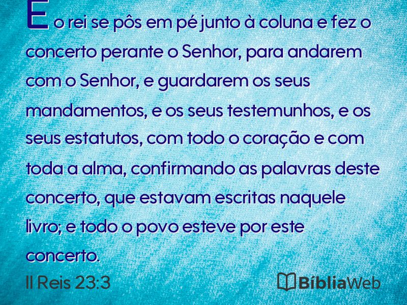 II Reis 23:3 em imagem para compartilhar