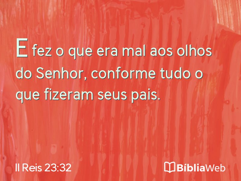 II Reis 23:32 em imagem para compartilhar
