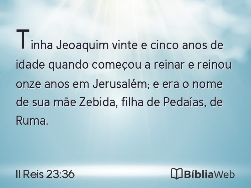 II Reis 23:36 em imagem para compartilhar