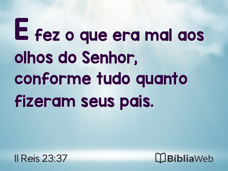 II Reis 23:37 em imagem para compartilhar