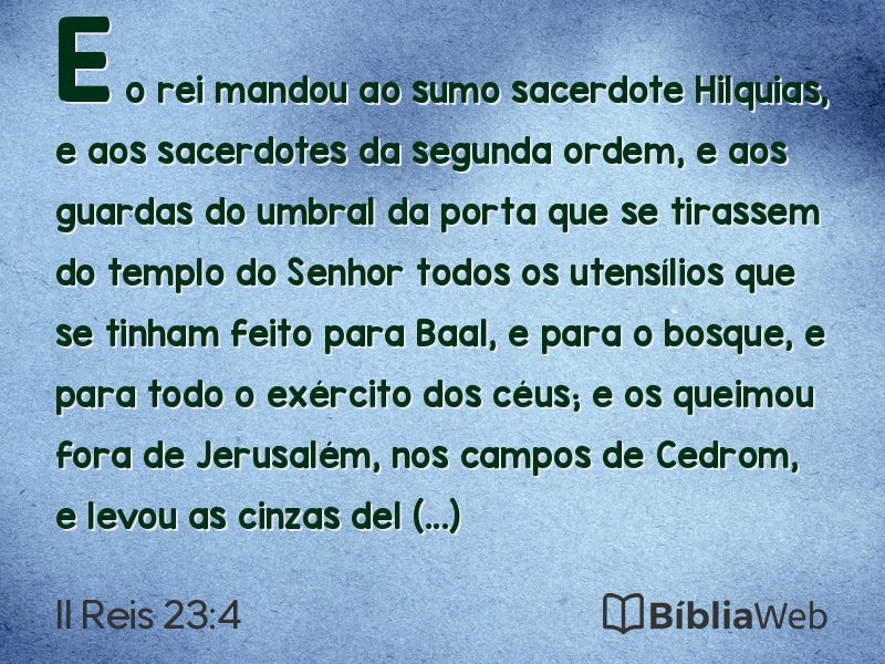 II Reis 23:4 em imagem para compartilhar