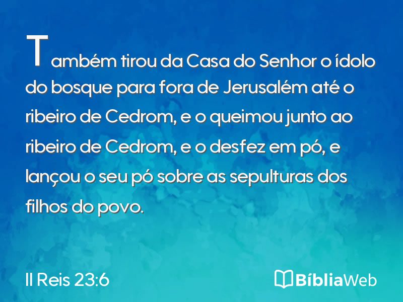 II Reis 23:6 em imagem para compartilhar