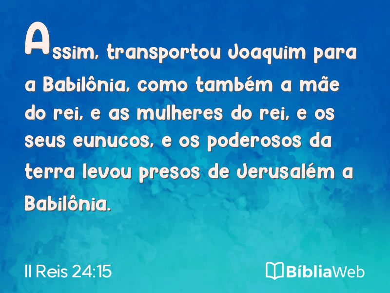 II Reis 24:15 em imagem para compartilhar