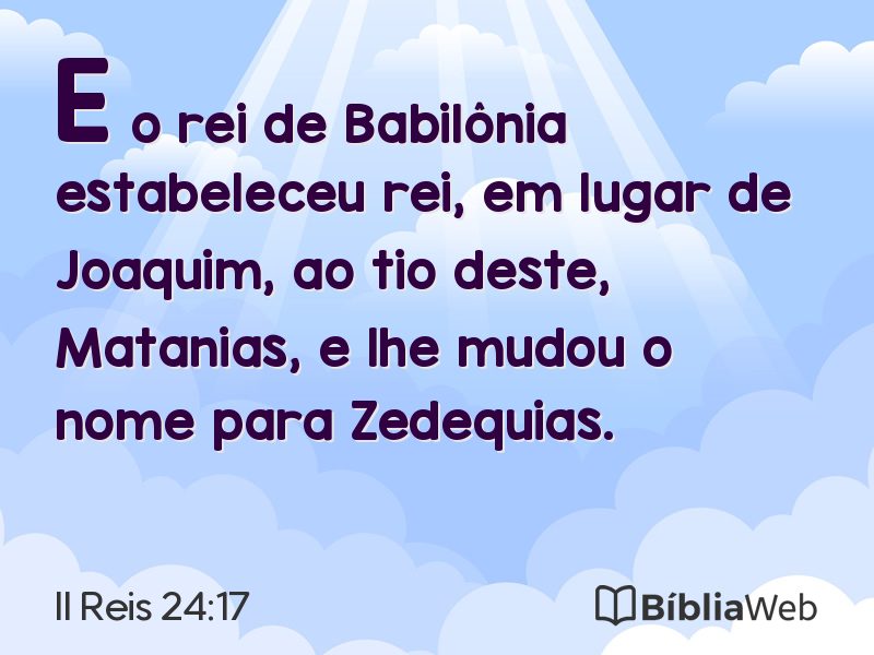 II Reis 24:17 em imagem para compartilhar
