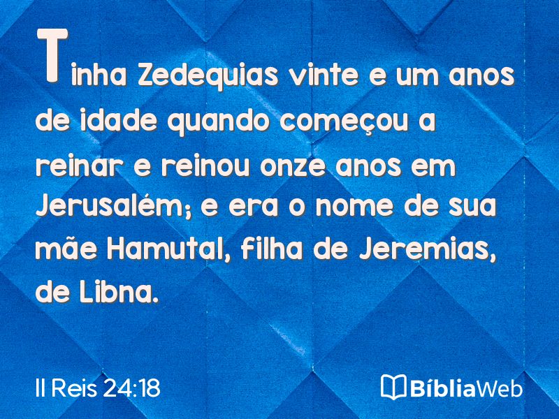 II Reis 24:18 em imagem para compartilhar