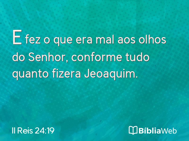 II Reis 24:19 em imagem para compartilhar