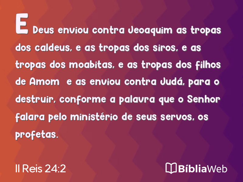 II Reis 24:2 em imagem para compartilhar