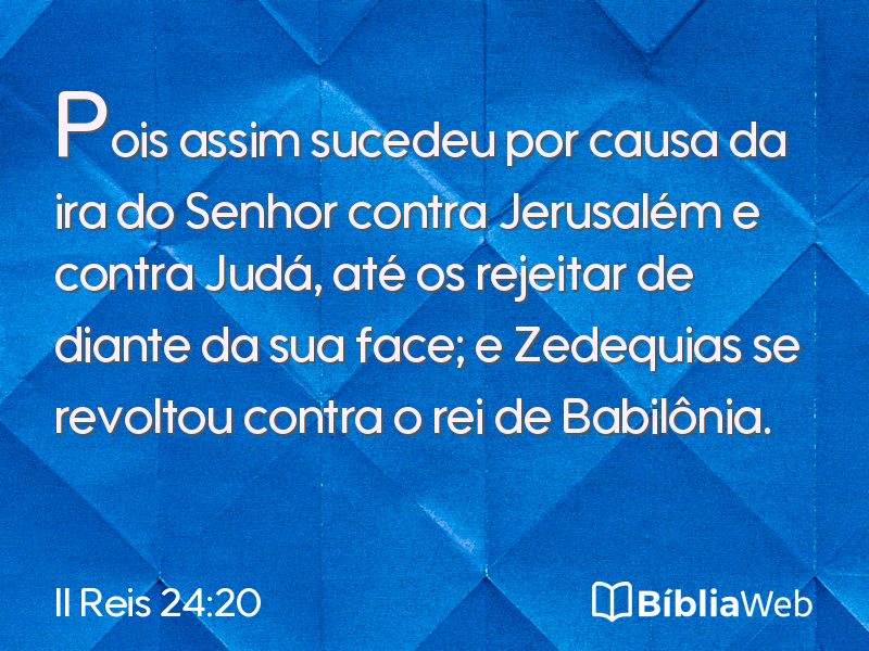 II Reis 24:20 em imagem para compartilhar