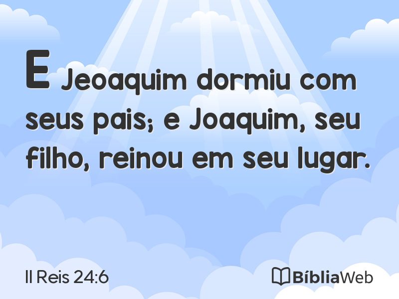 II Reis 24:6 em imagem para compartilhar