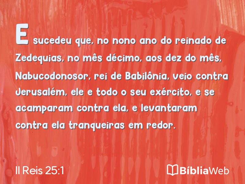 II Reis 25:1 em imagem para compartilhar
