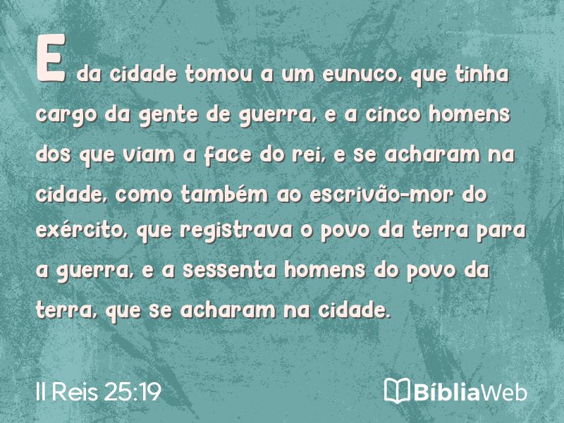 II Reis 25:19 em imagem para compartilhar