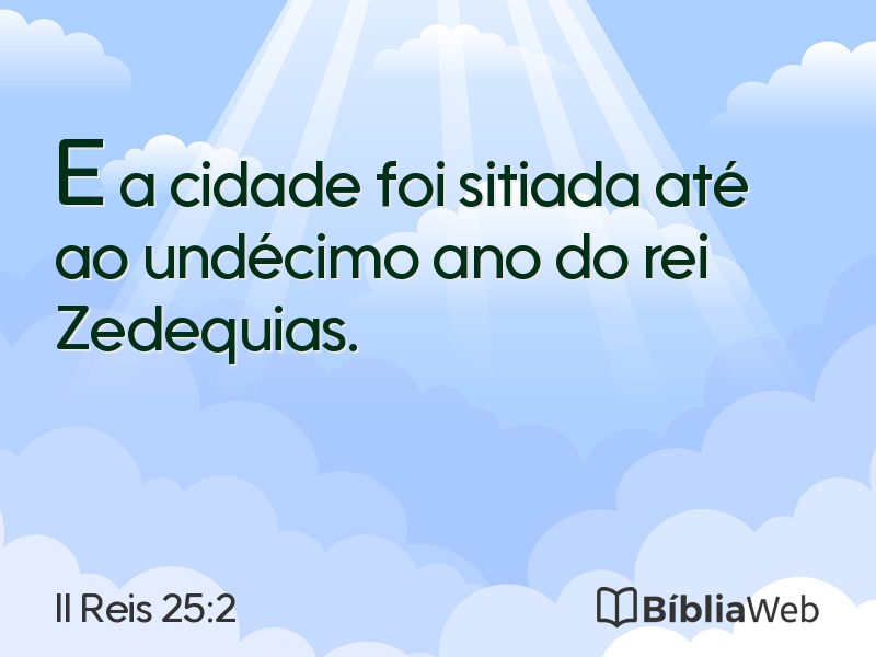 II Reis 25:2 em imagem para compartilhar
