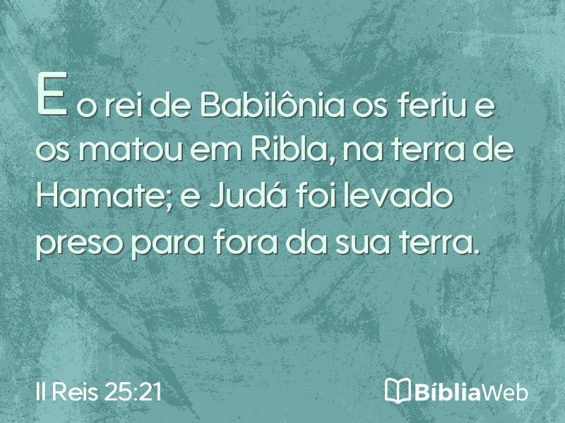 II Reis 25:21 em imagem para compartilhar
