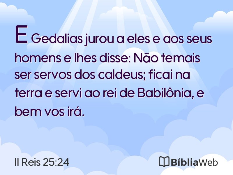 II Reis 25:24 em imagem para compartilhar