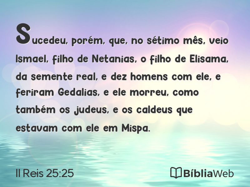 II Reis 25:25 em imagem para compartilhar