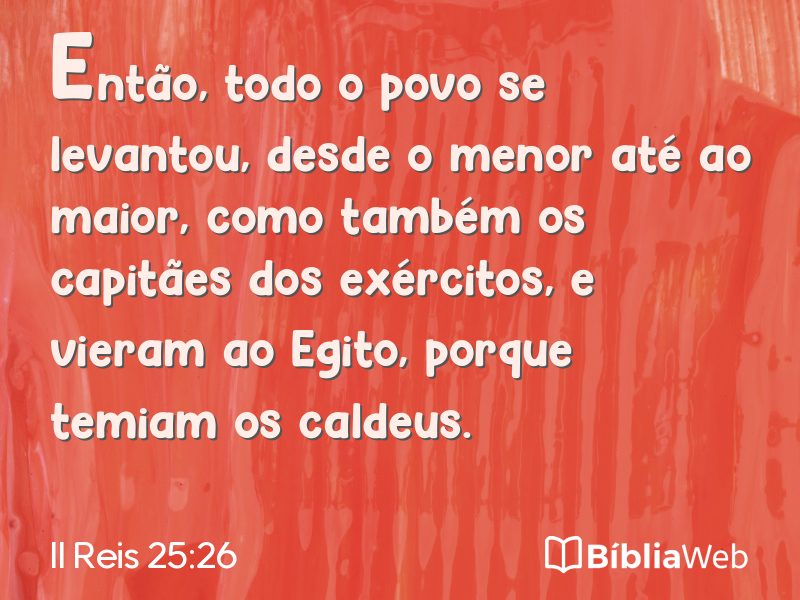 II Reis 25:26 em imagem para compartilhar