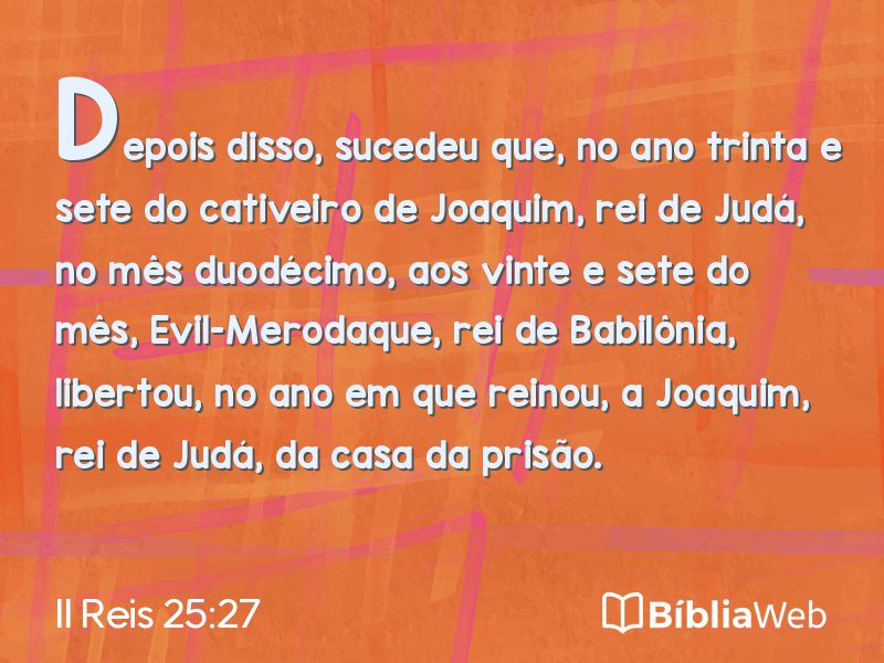 II Reis 25:27 em imagem para compartilhar