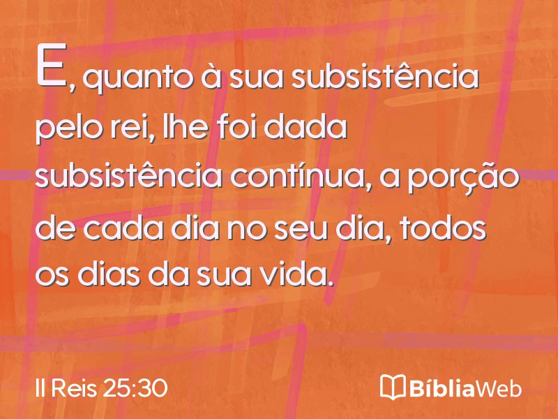 II Reis 25:30 em imagem para compartilhar