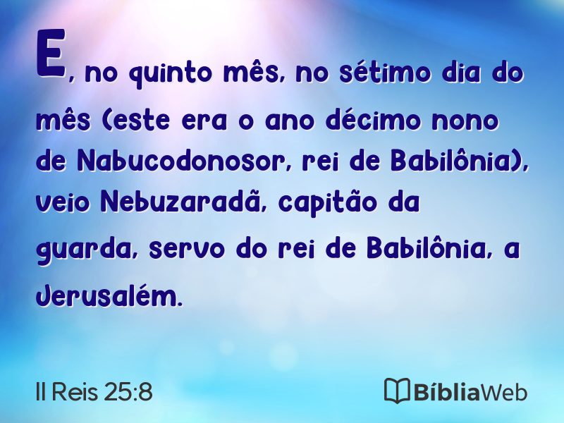 II Reis 25:8 em imagem para compartilhar