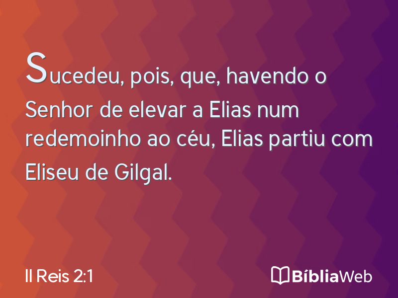 II Reis 2:1 em imagem para compartilhar