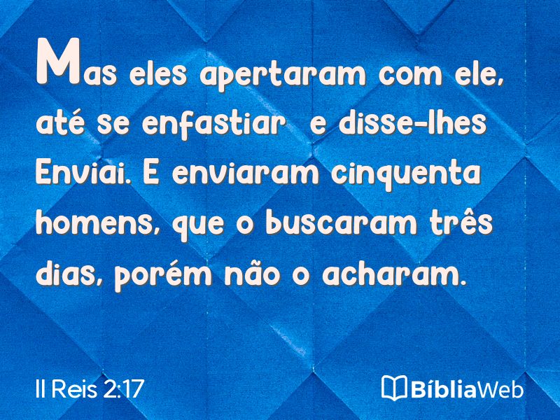 II Reis 2:17 em imagem para compartilhar