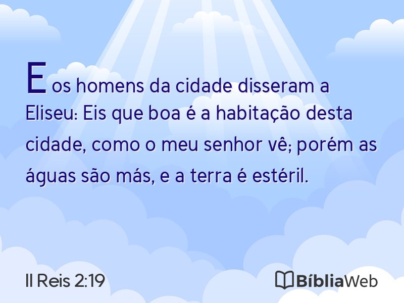 II Reis 2:19 em imagem para compartilhar