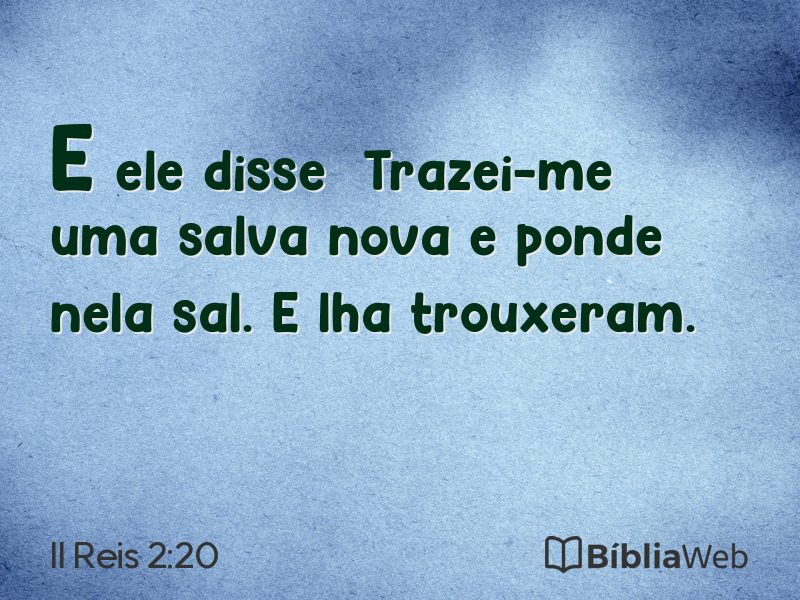 II Reis 2:20 em imagem para compartilhar