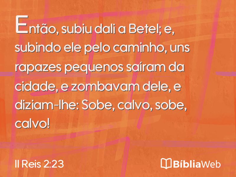 II Reis 2:23 em imagem para compartilhar