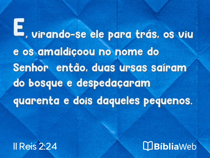 II Reis 2:24 em imagem para compartilhar