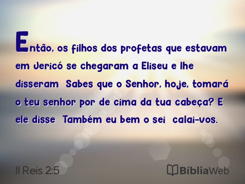 II Reis 2:5 em imagem para compartilhar