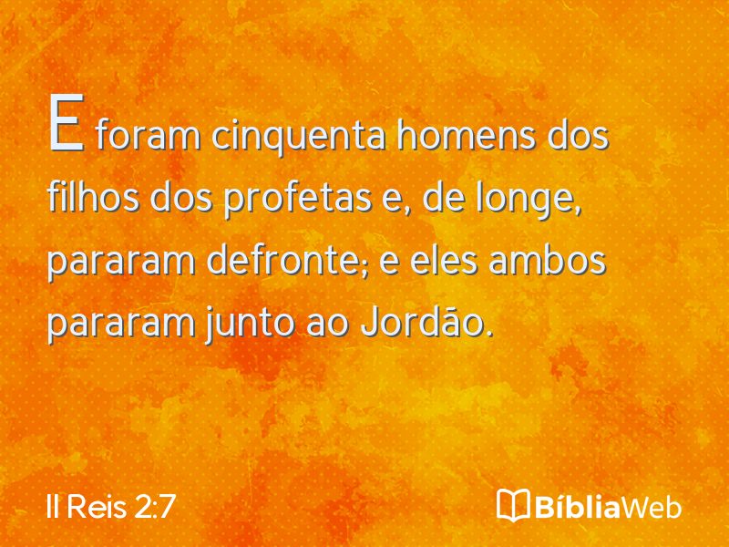 II Reis 2:7 em imagem para compartilhar