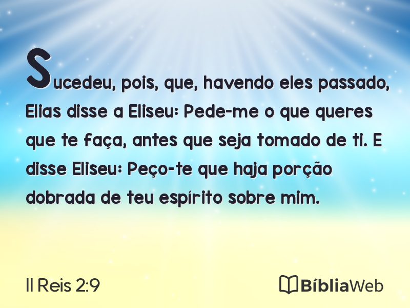 II Reis 2:9 em imagem para compartilhar