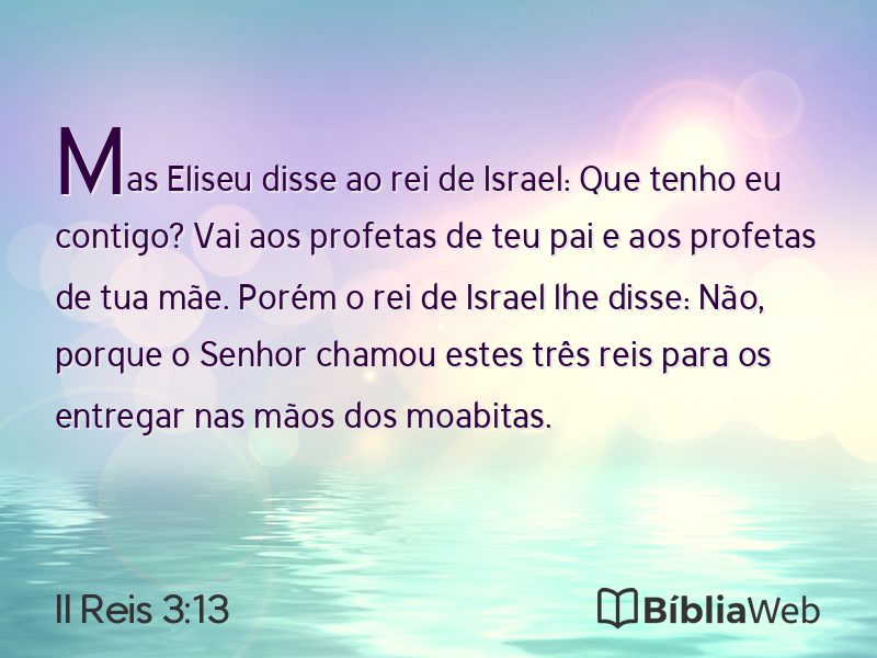 II Reis 3:13 em imagem para compartilhar