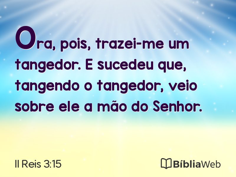 II Reis 3:15 em imagem para compartilhar