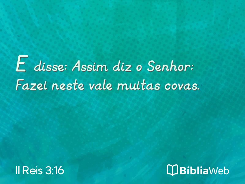 II Reis 3:16 em imagem para compartilhar