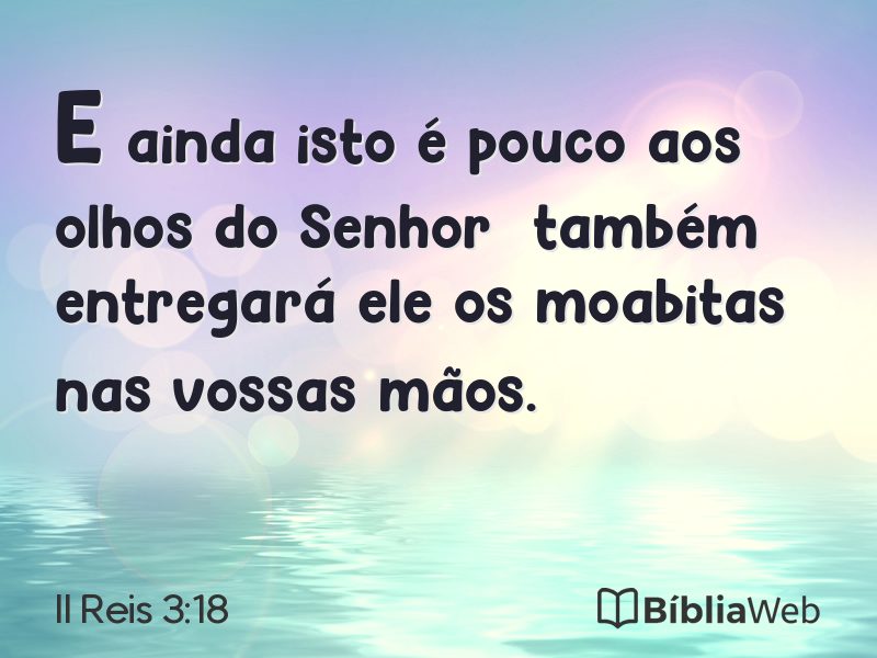 II Reis 3:18 em imagem para compartilhar
