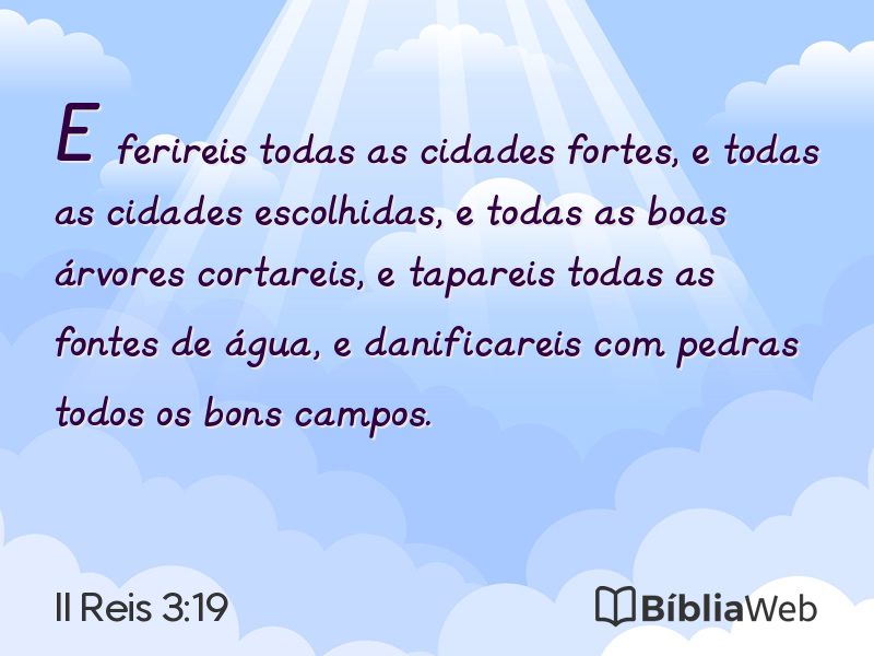 II Reis 3:19 em imagem para compartilhar