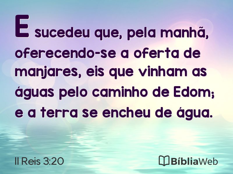 II Reis 3:20 em imagem para compartilhar