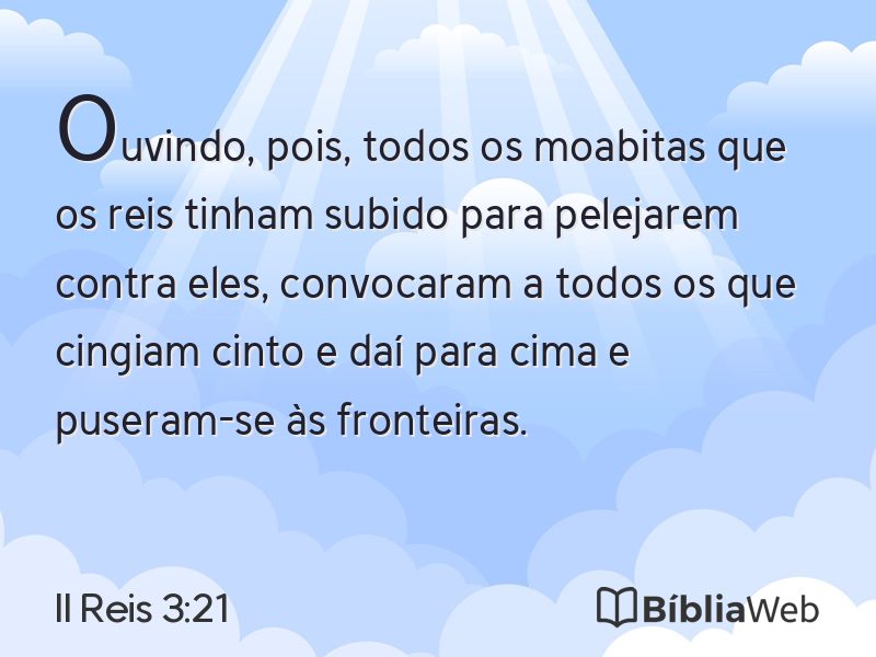 II Reis 3:21 em imagem para compartilhar