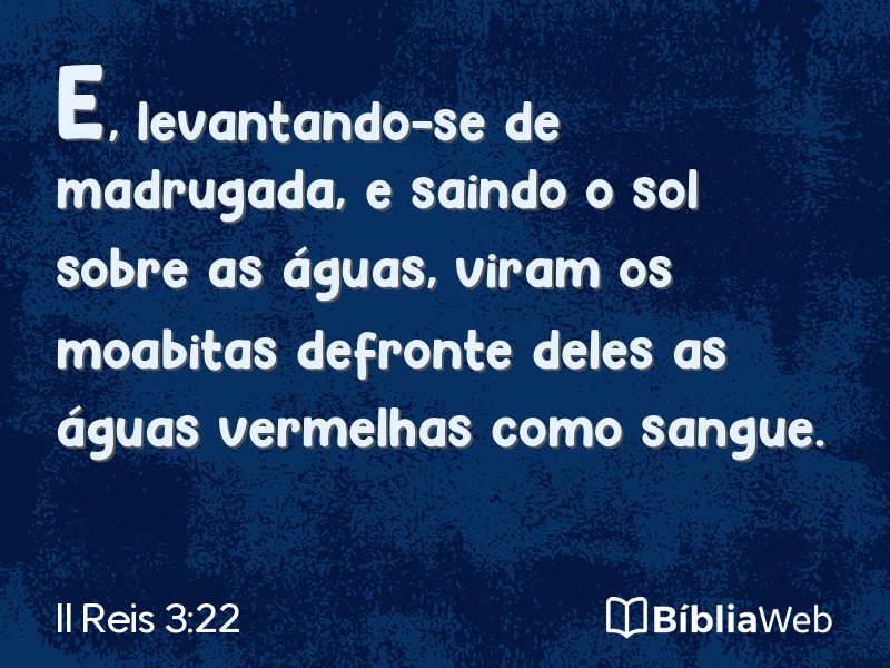 II Reis 3:22 em imagem para compartilhar