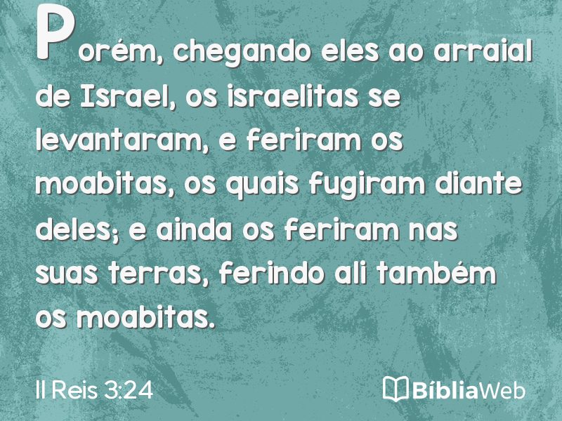 II Reis 3:24 em imagem para compartilhar