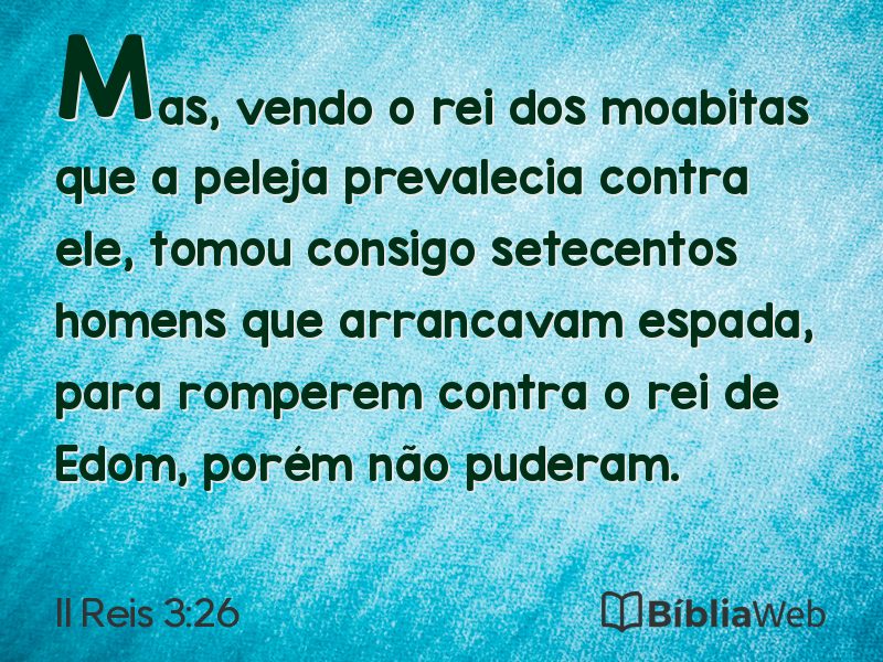 II Reis 3:26 em imagem para compartilhar